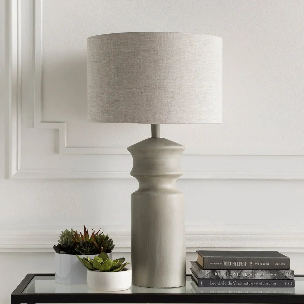 Crowland Farmhouse Grey Table Lamp