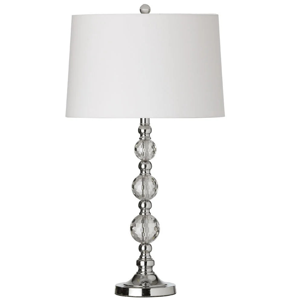 Dainolite 1-light Crystal Table Lamp in Polished Chrome Finish