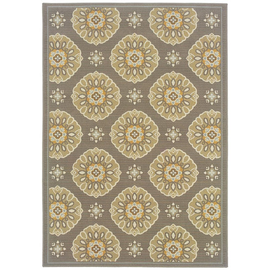 Home Argelia Collection Outdoor Area Rug Grey