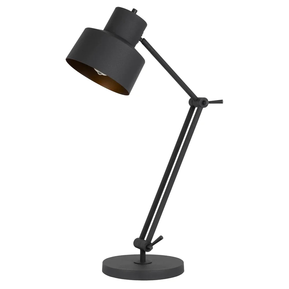 Davidson Matte Black Metal Table Lamp with Adjustable Arms