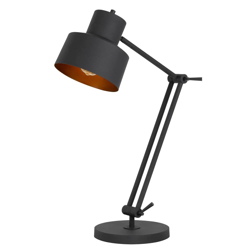 Davidson Matte Black Metal Table Lamp with Adjustable Arms