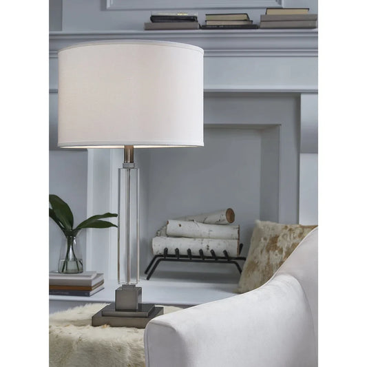 Deccalen Crystal Table Lamp - 15"W x 15"D x 29"H