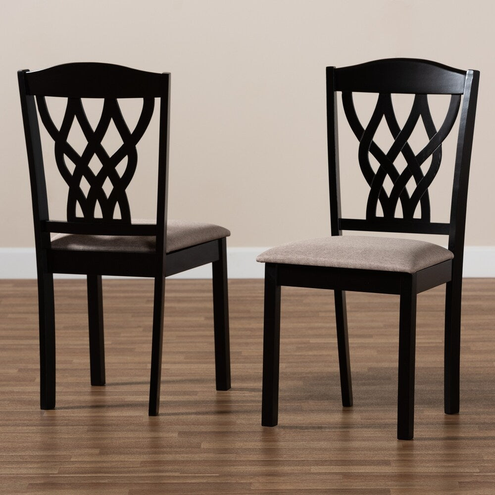 Delilah Modern and Contemporary 2-Piece Dining Chair Set - Beige Sand
