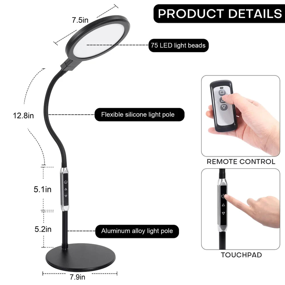 Dimmable LED Desk/Reading Table Lamp Foldable with Remote