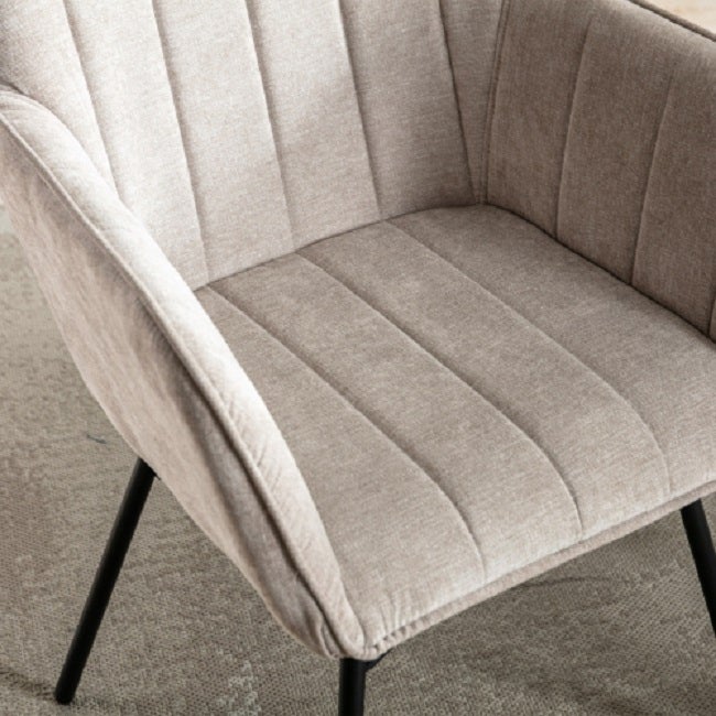 Dining Chairs, Modern Dining Room Chair Tufted Accent Chair with Metal Legs for Living Room(Beige)1pcs/ctn.