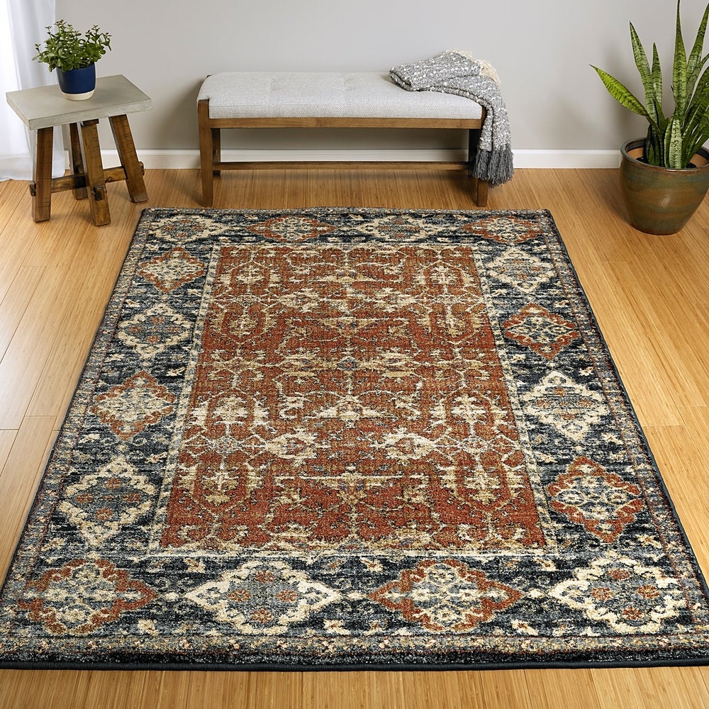 Doke Vintage Replica Paprika Soft Area Rug