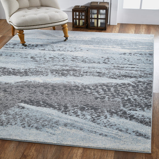 Domani Globe Distressed Landscape Soft Area Rug