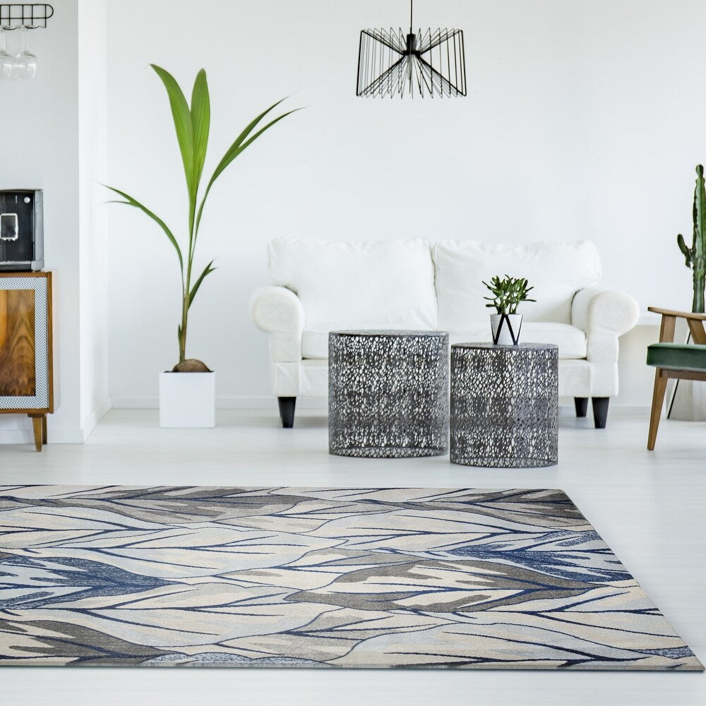 Abstract Botanicals Soft Area  Rug