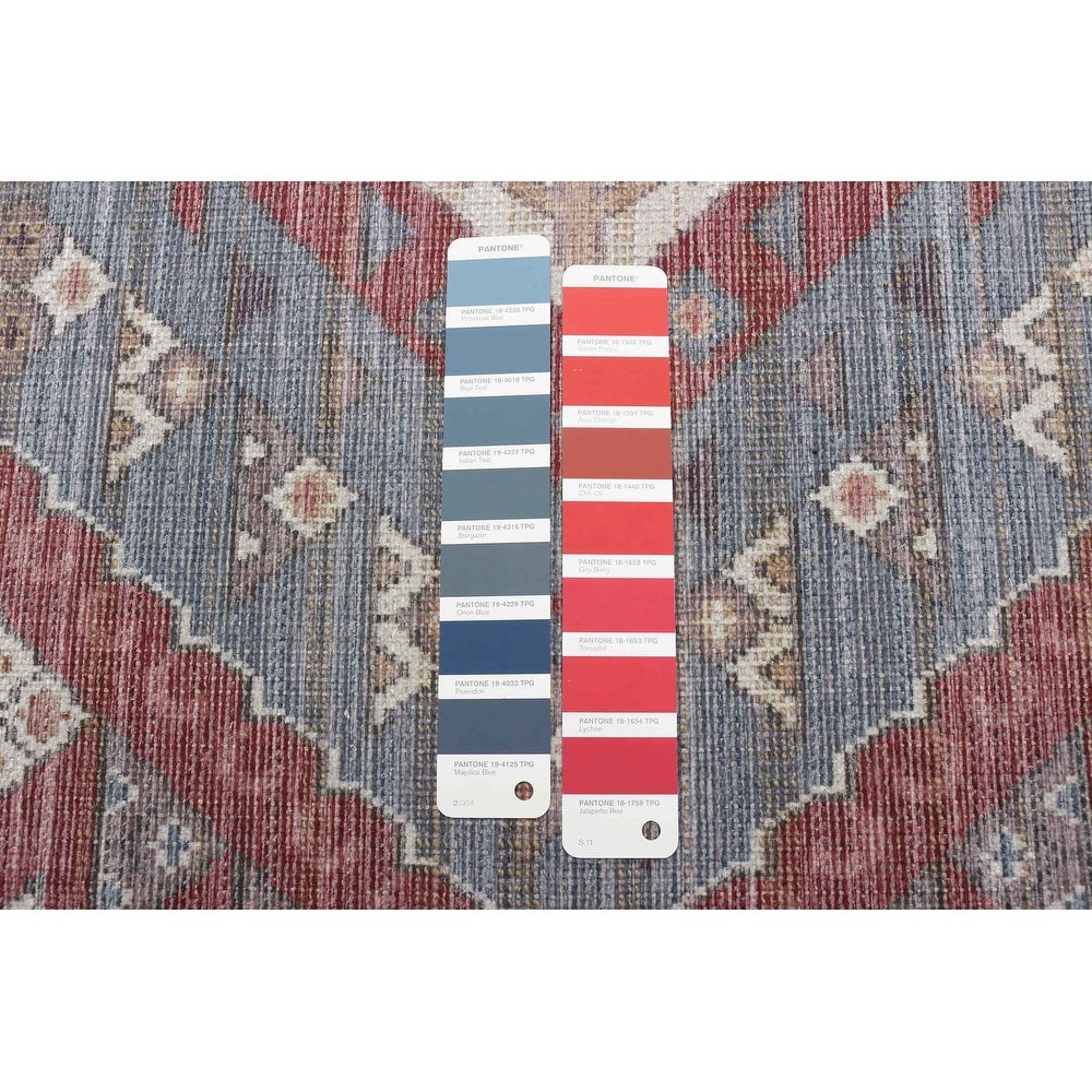 Red Machine Washable Bohemian & Eclectic Soft Rug