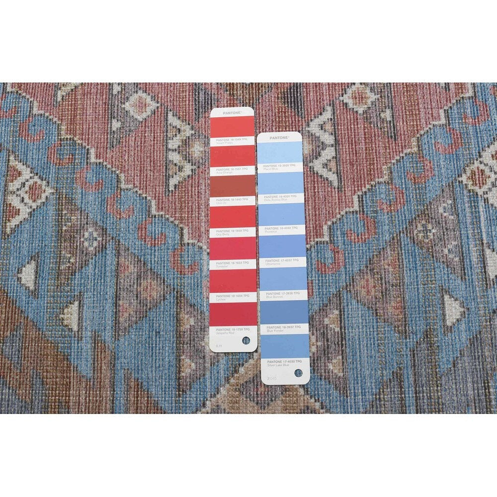 Red Machine Washable Bohemian & Eclectic Soft Rug