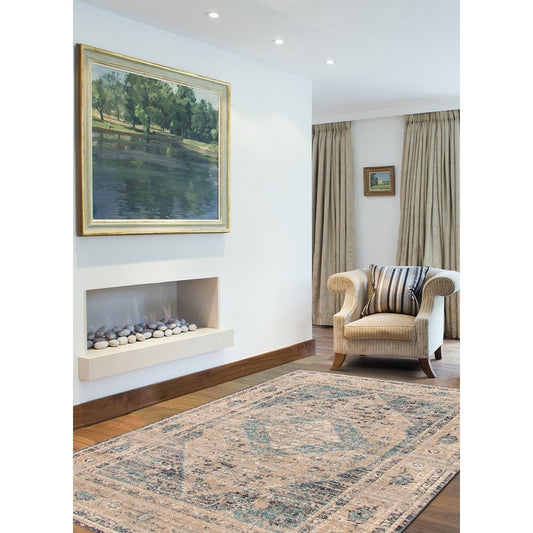 Medallion Distressed Bijar Casual Soft Rug