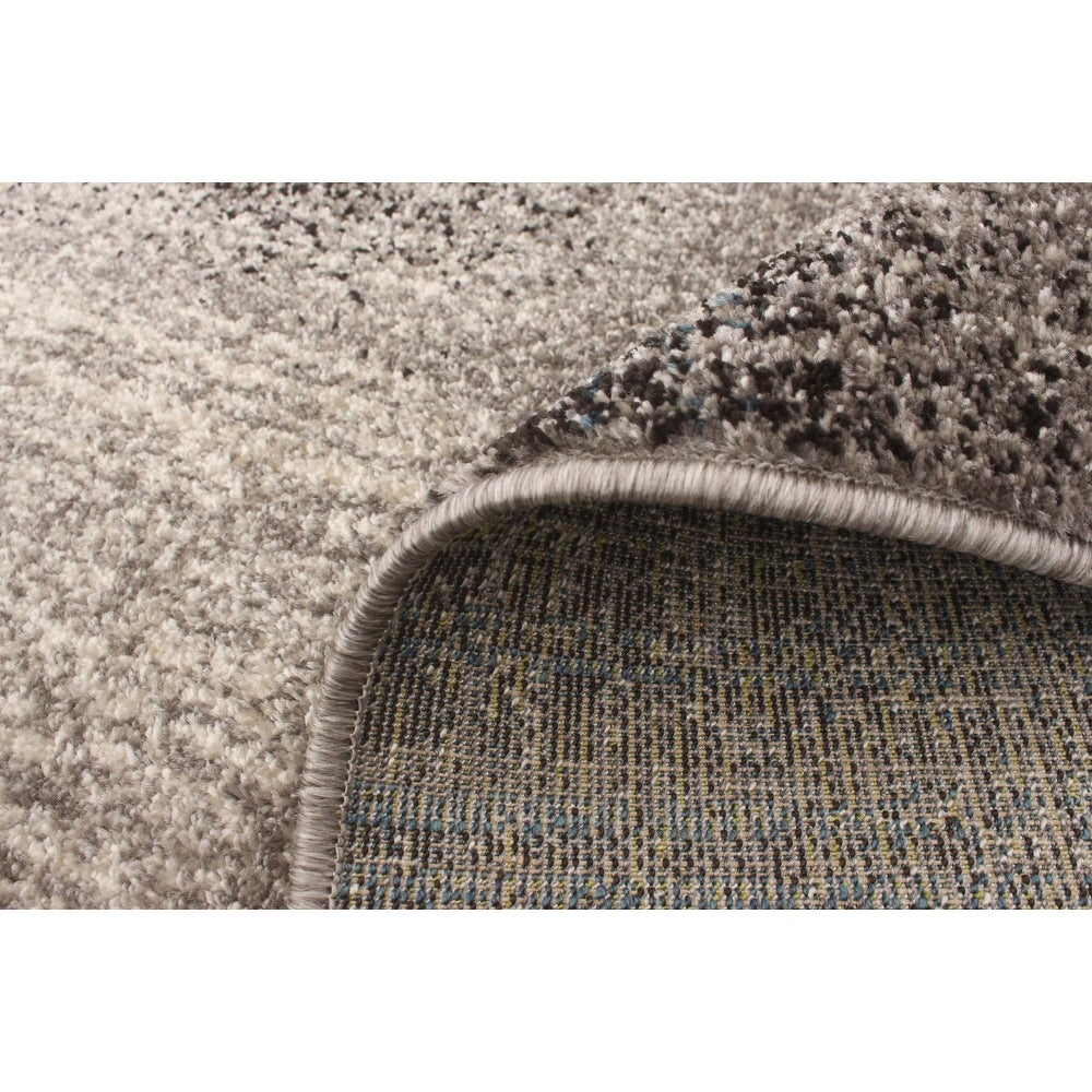 Grey Blue Casual Soft Rug