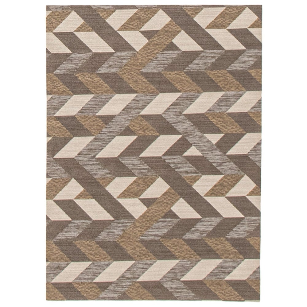 Dark Brown Bellisima Zig Zag Casual Soft Rug