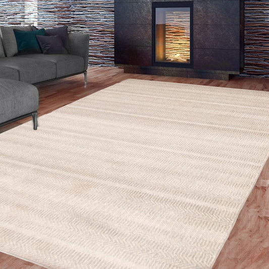 Ivory Elegance Casual Soft Rug