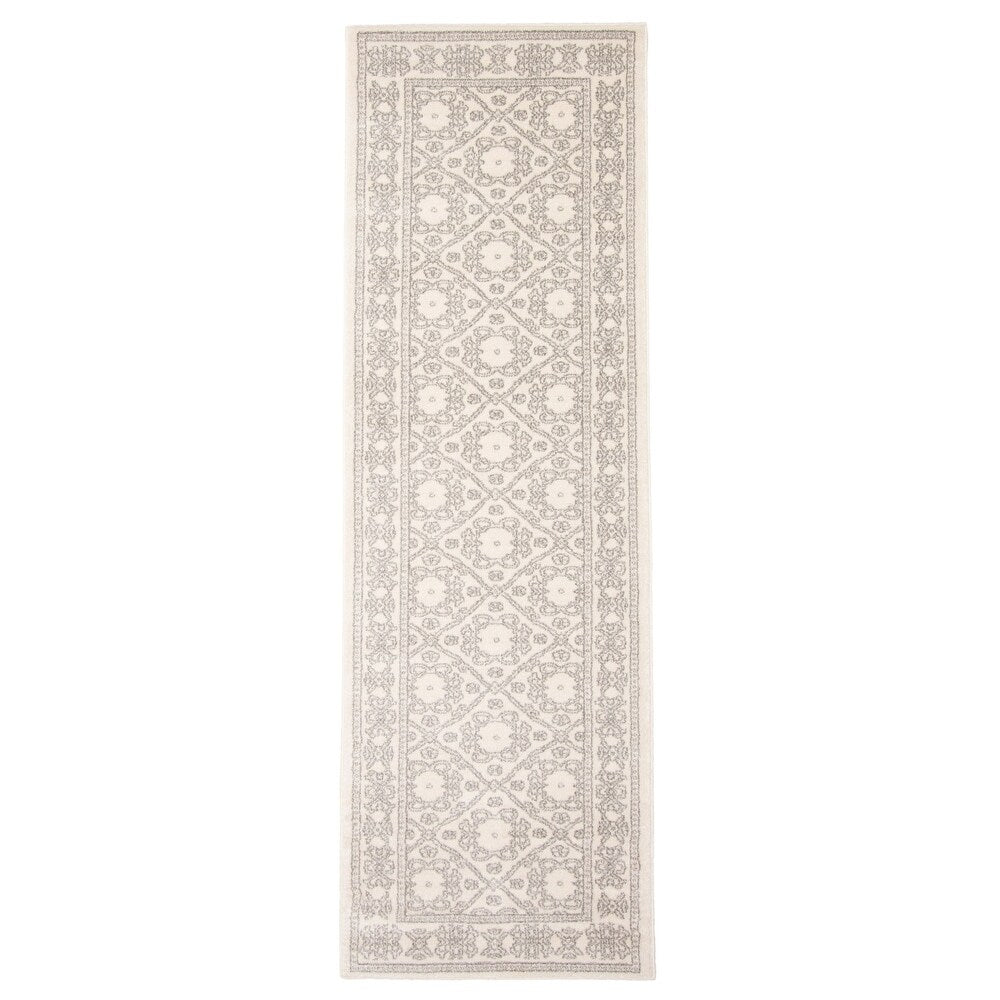 Alexandra Grey Ivory Transitional Soft Rug