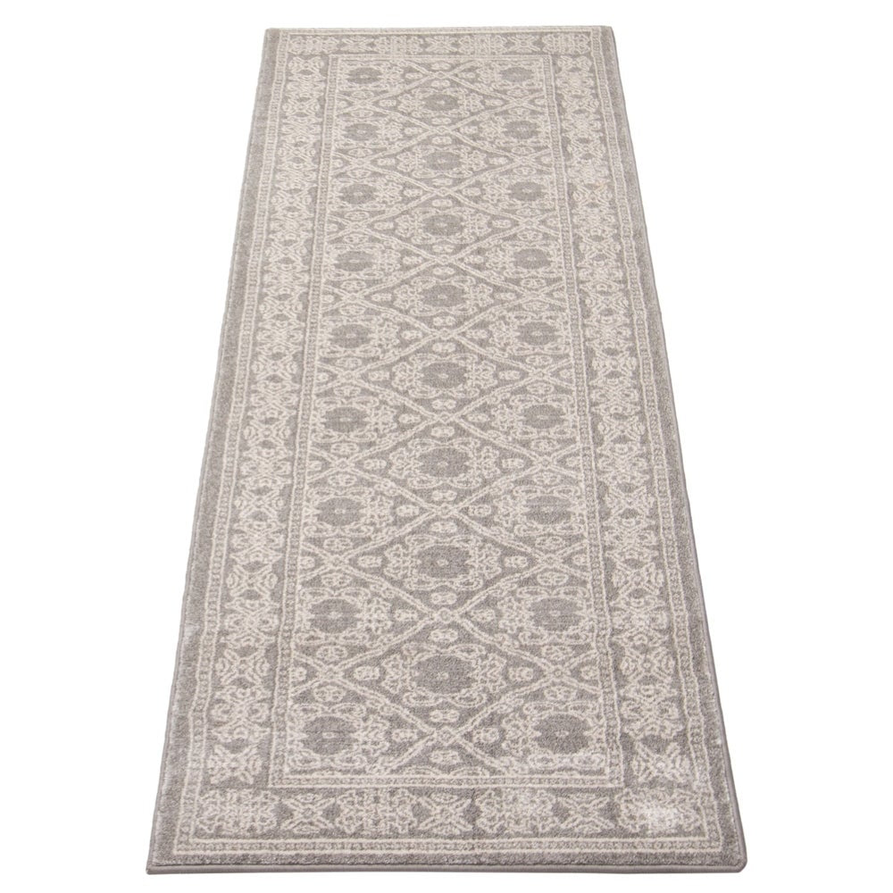 Alexandra Grey Ivory Transitional Soft Rug