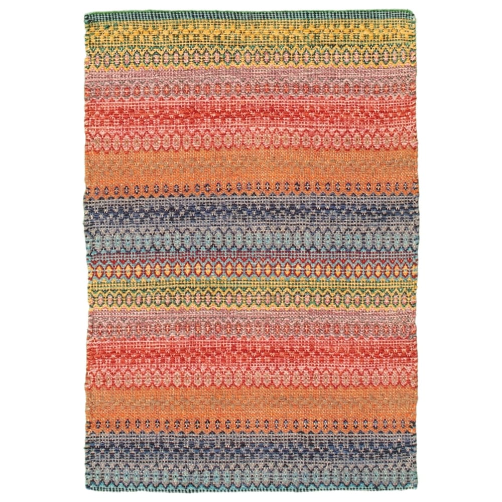 Flat-weave Bold and Colorful Copper, Red Wool Kilim
