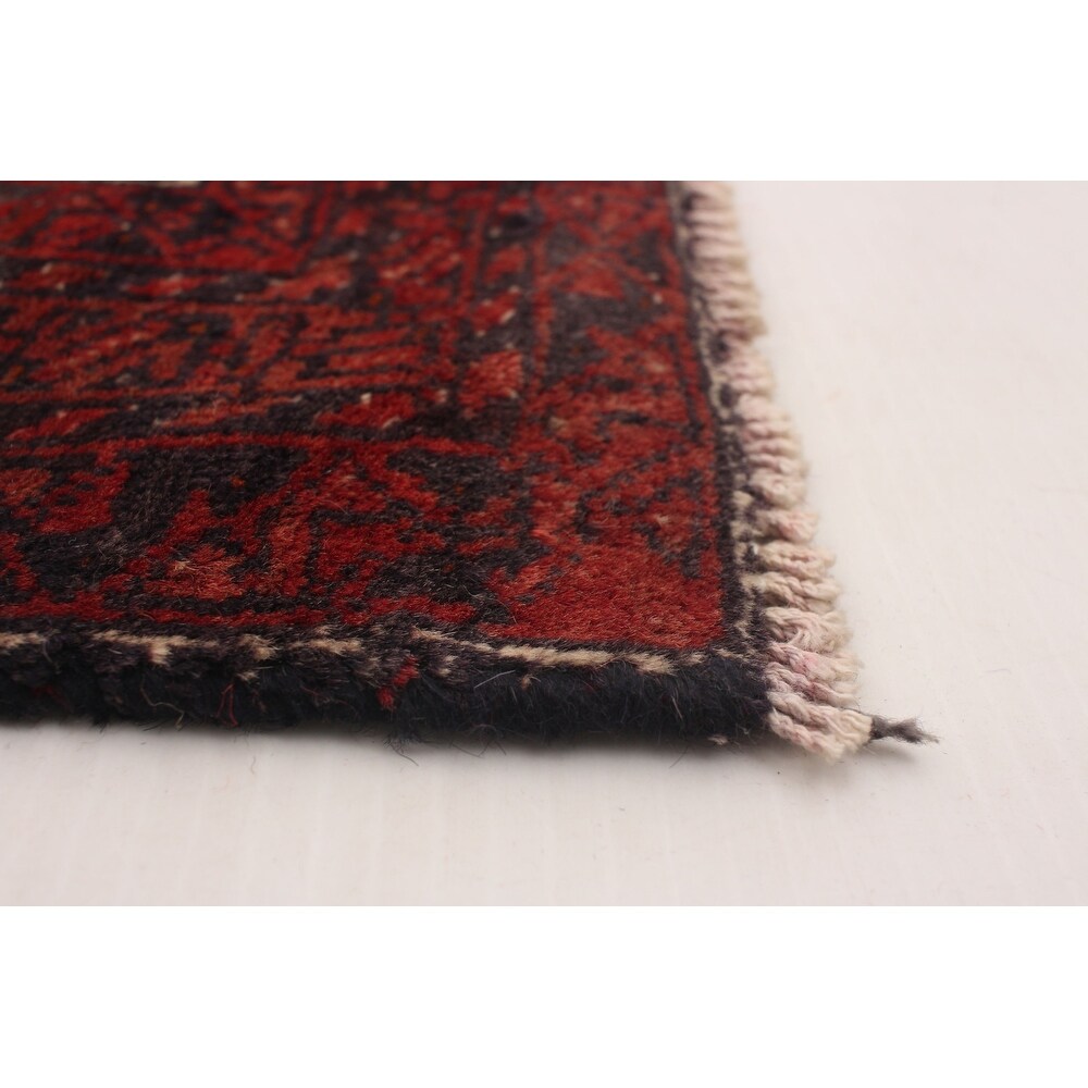 Hand-knotted Authentic Turkish Red Wool Rug