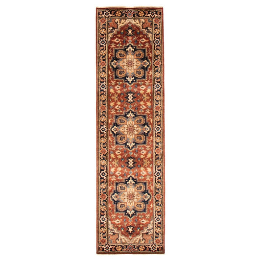 Hand-knotted Jules-Sultane Dark Copper Wool Soft Rug
