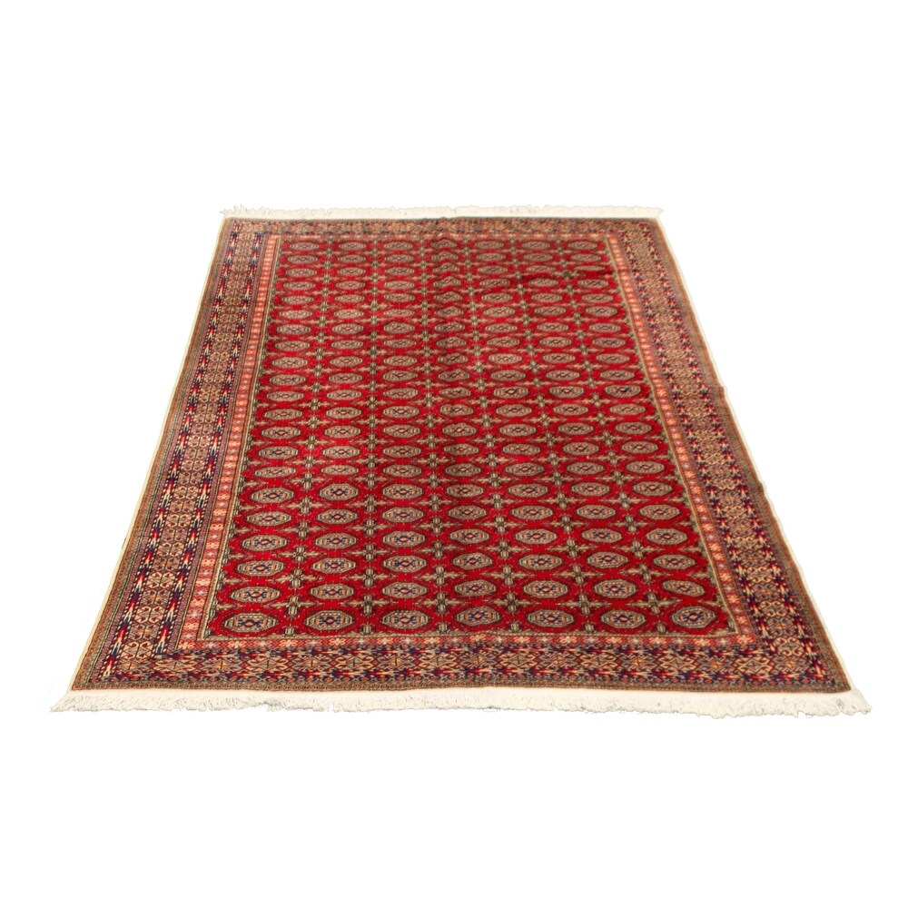 Hand-knotted Keisari Vintage Red Wool Soft Rug