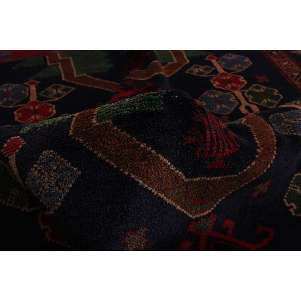 Hand-knotted Silk Touch Dark Brown Silk Wool Soft Rug