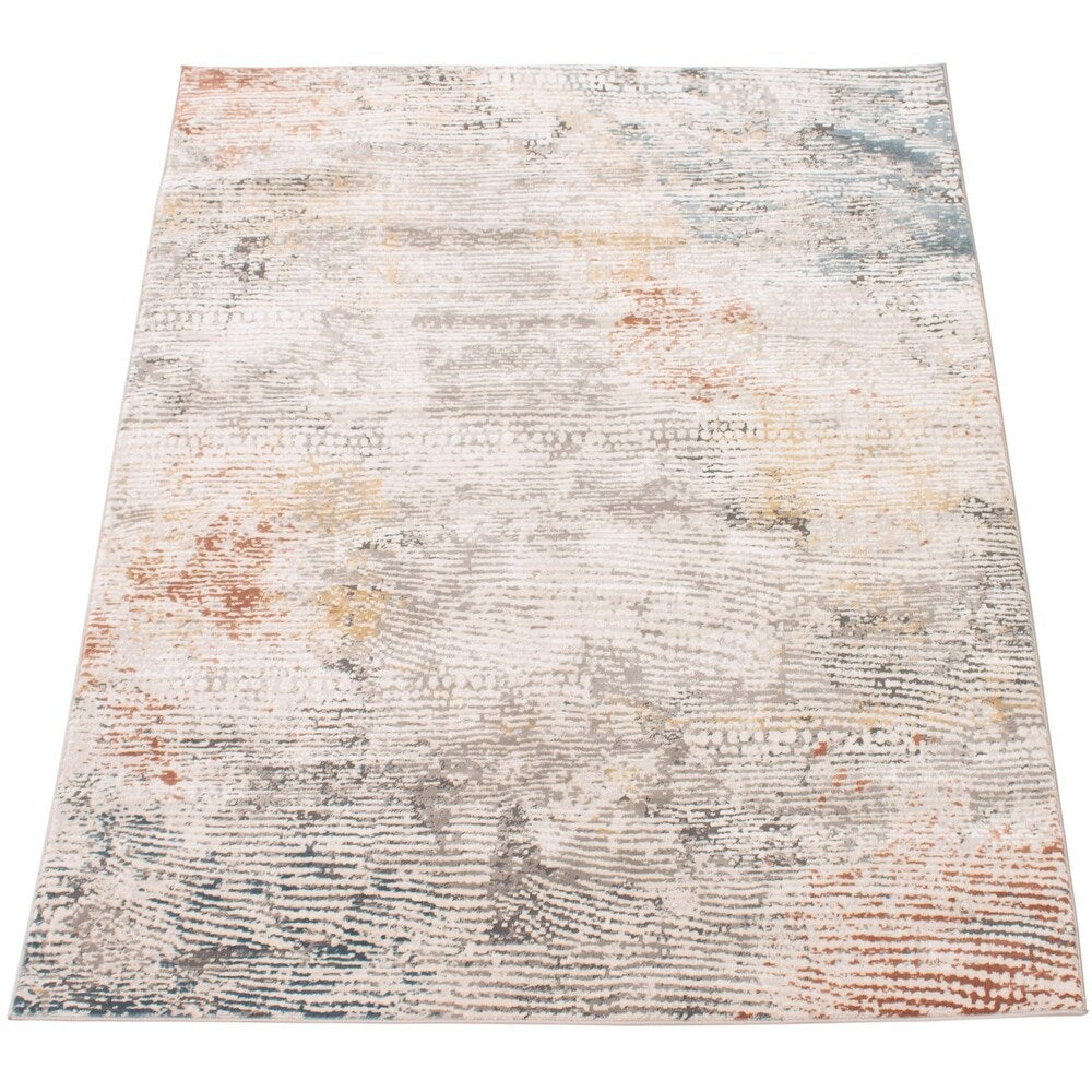 Grey Copper Casual Soft Rug