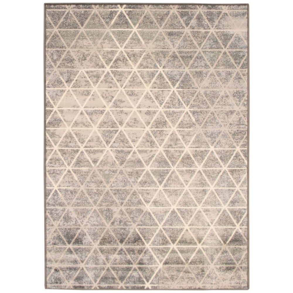 Diamond Ivory Grey Casual Soft Rug