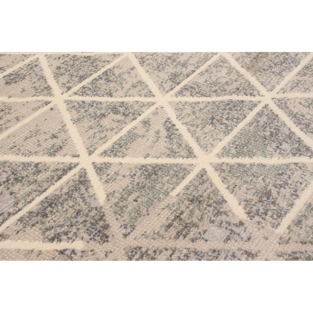 Diamond Ivory Grey Casual Soft Rug