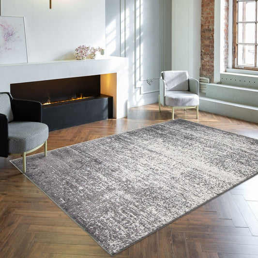 Dark Grey Ombre Khloe Casual Soft Rug