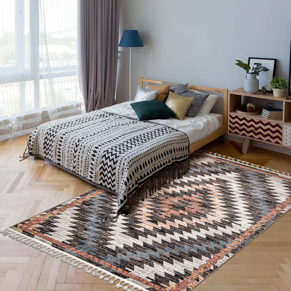 Black Ivory Bohemian & Eclectic Soft Rug