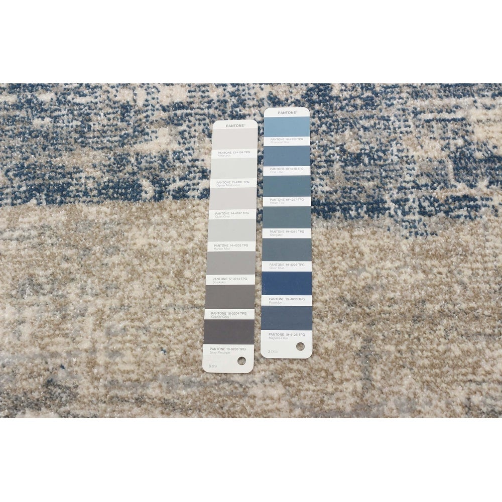 Taupe Multicolor Abstract Casual Soft Rug