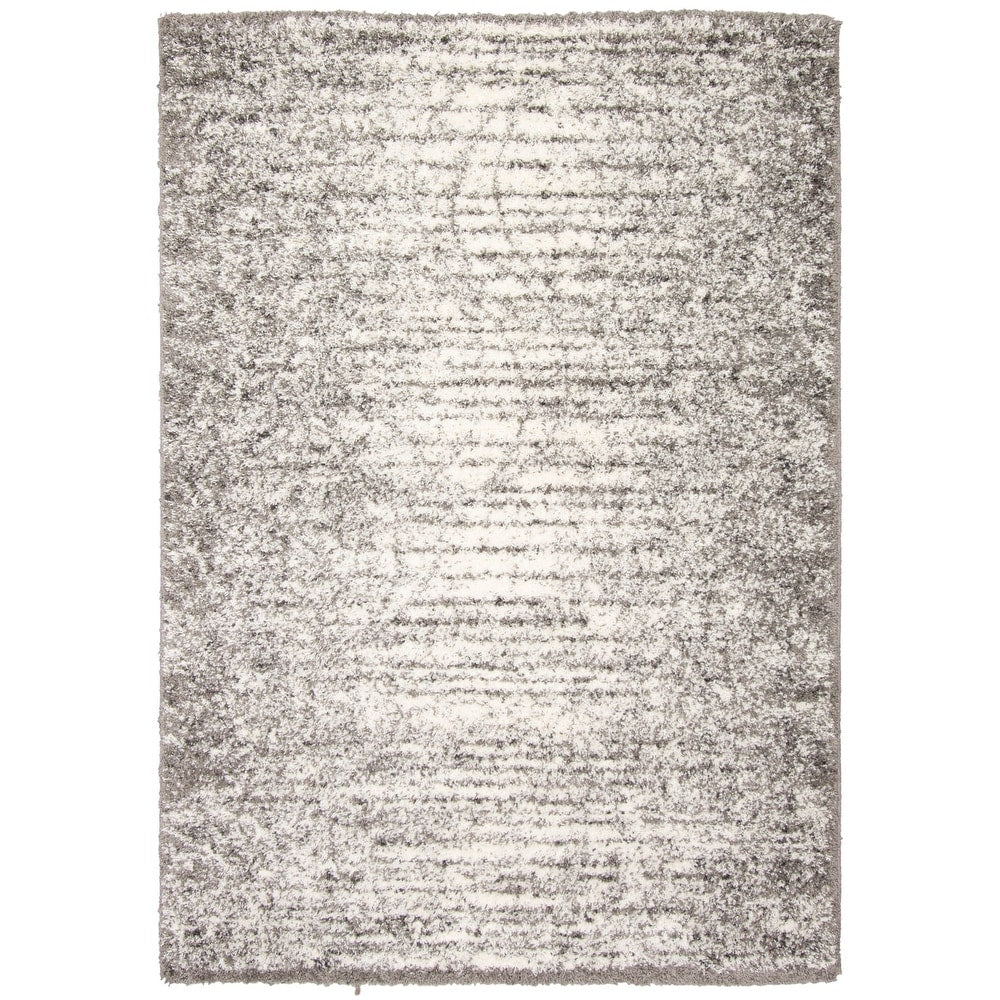 Modern Contemporary Dark Grey Area Rug Shag