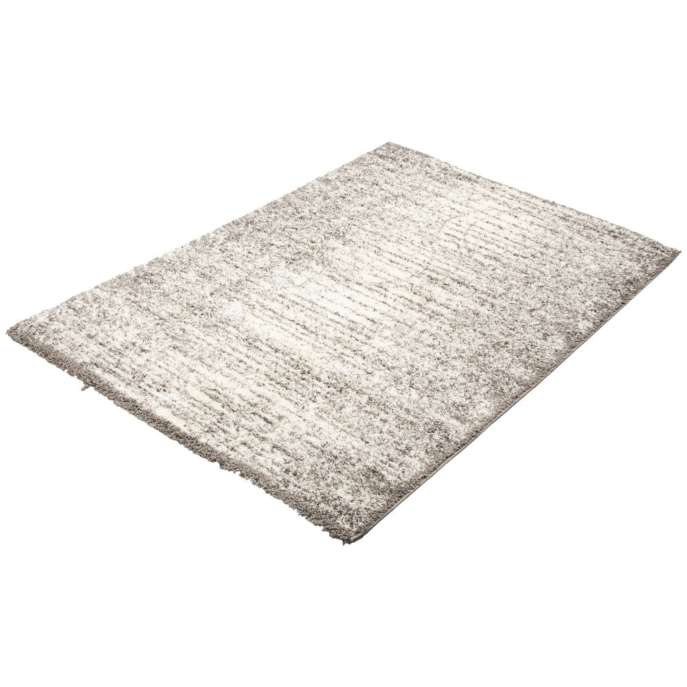 Modern Contemporary Dark Grey Area Rug Shag