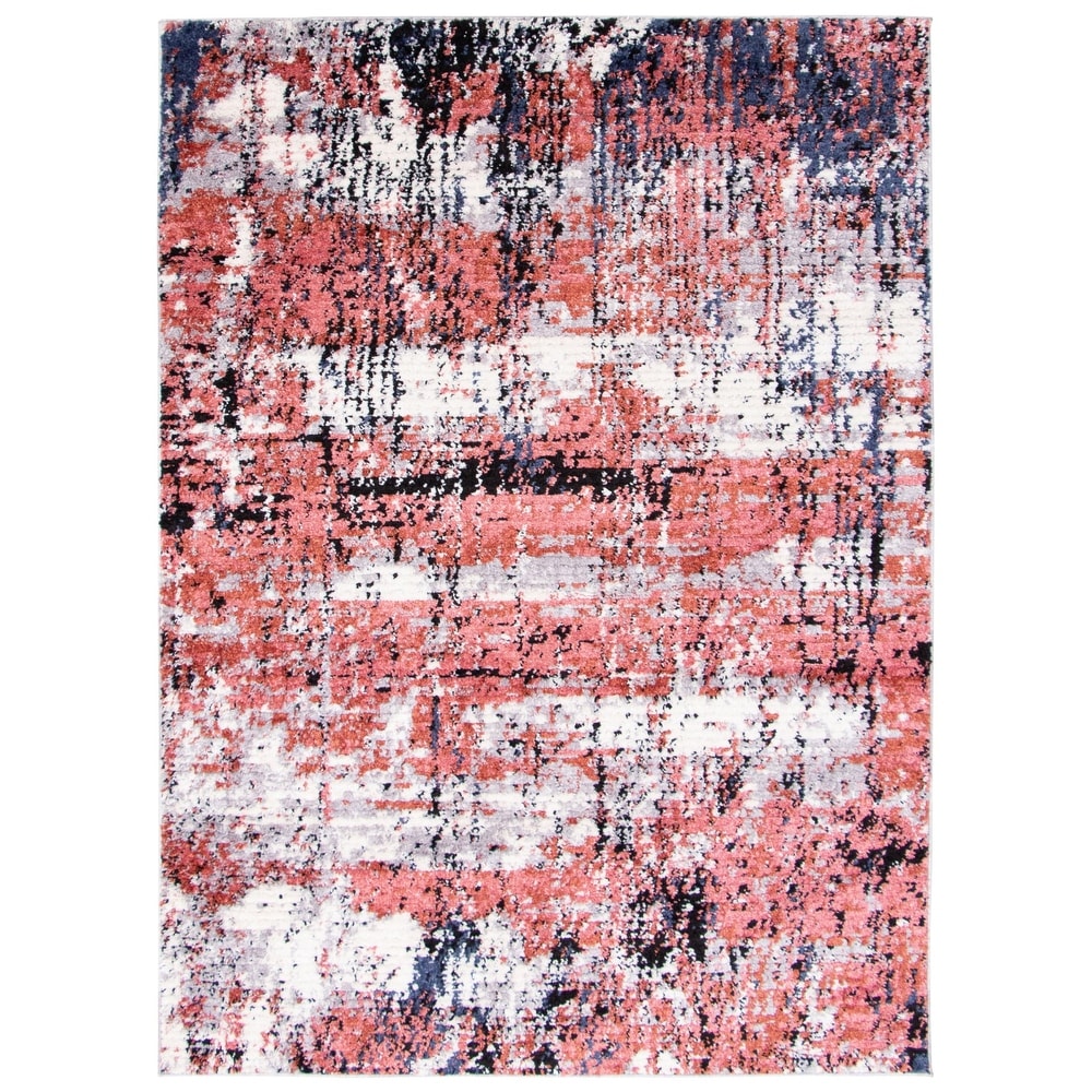 Pink Marble Modern & Contemporary Soft Rug
