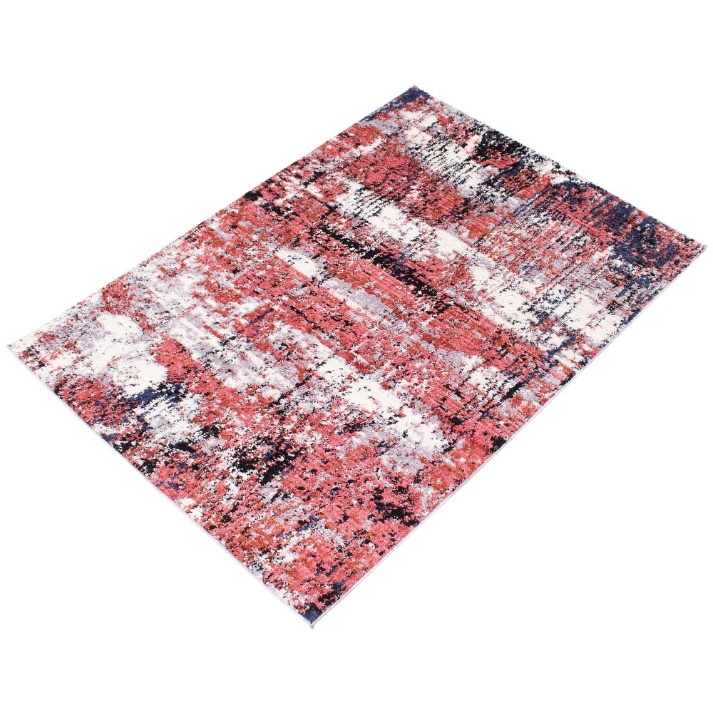 Pink Marble Modern & Contemporary Soft Rug