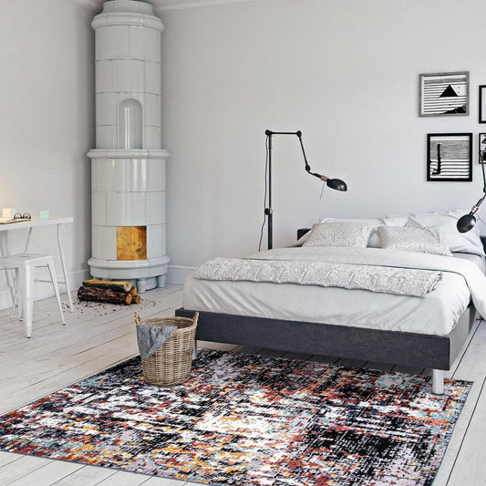 Galaxy Collection Distressed Multi Soft Area Rug