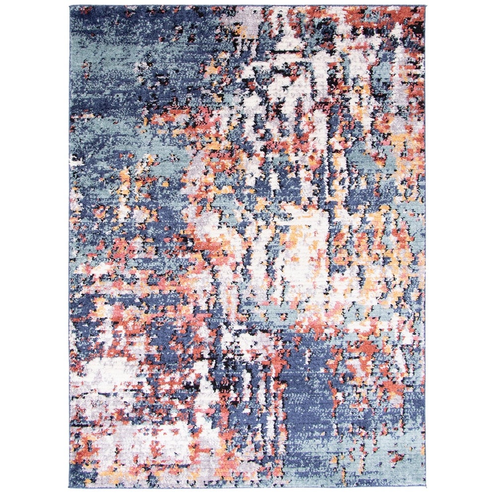 Galaxy Collection Distressed Multi Soft Area Rug