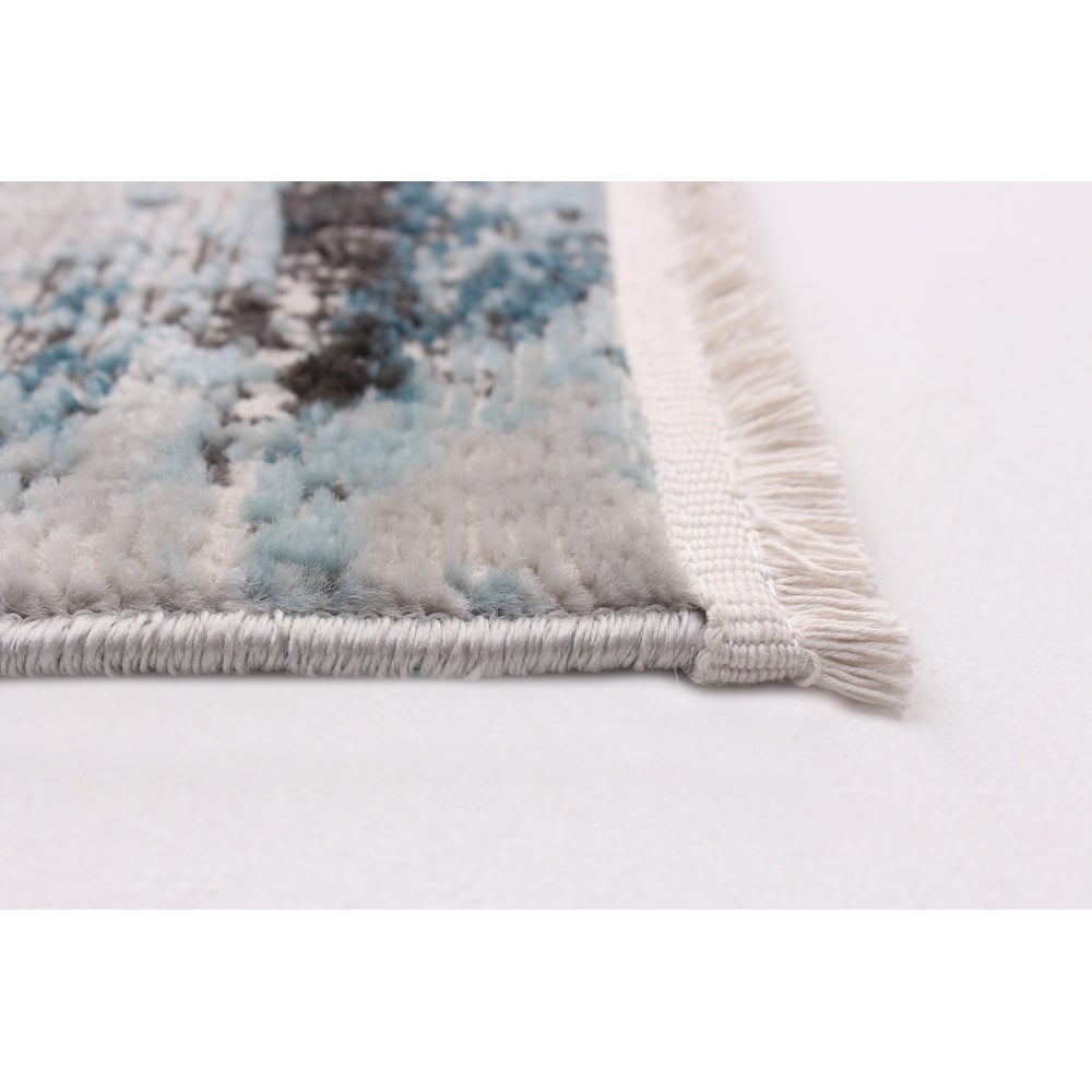 Blue Modern & Contemporary Soft Rug