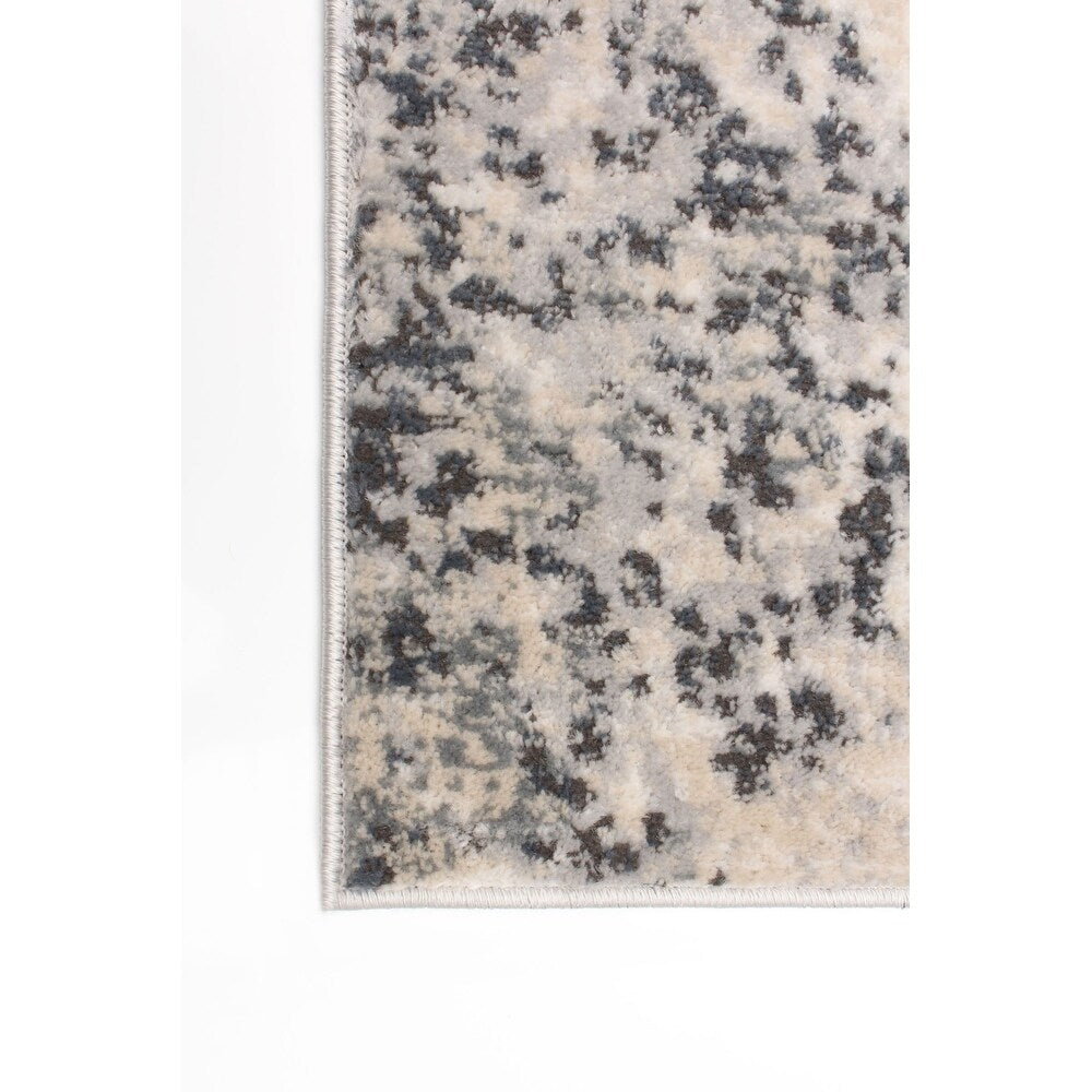 Cream Grey Abstract Casual Soft Rug