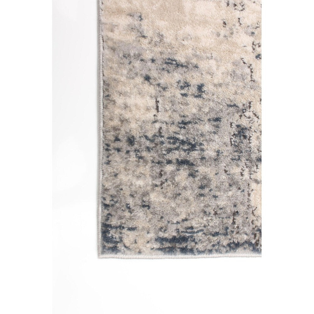 Cream Grey Abstract Casual Soft Rug