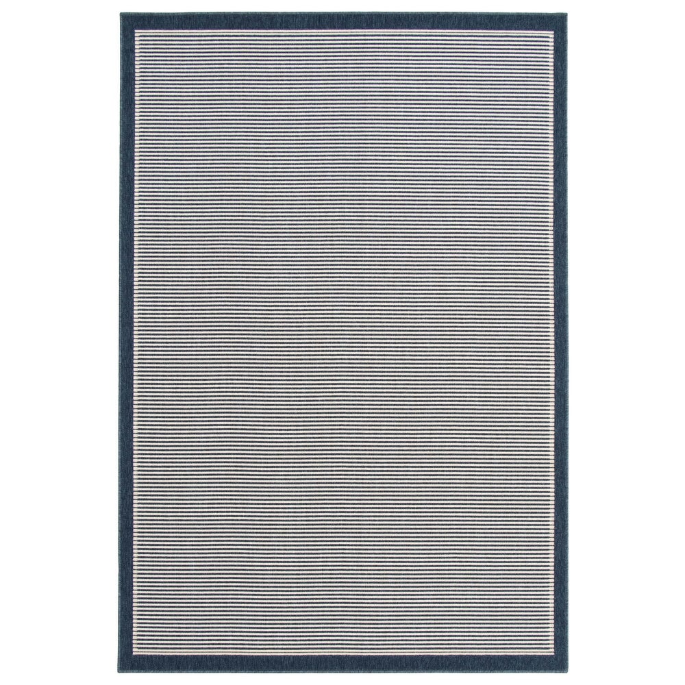 Bordered Indoor/ Outdoor Rug - Multiple Colors