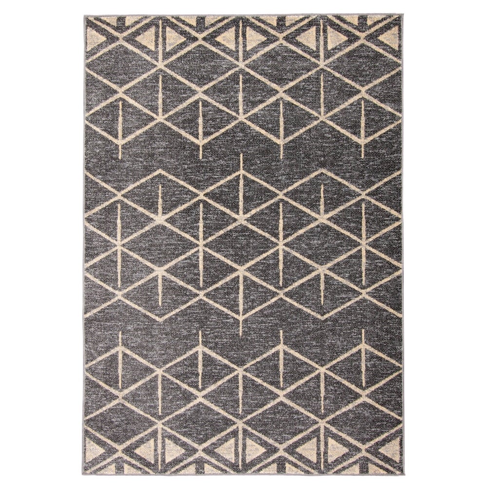 Dark Grey Chcolate Diamond Casual Soft Rug