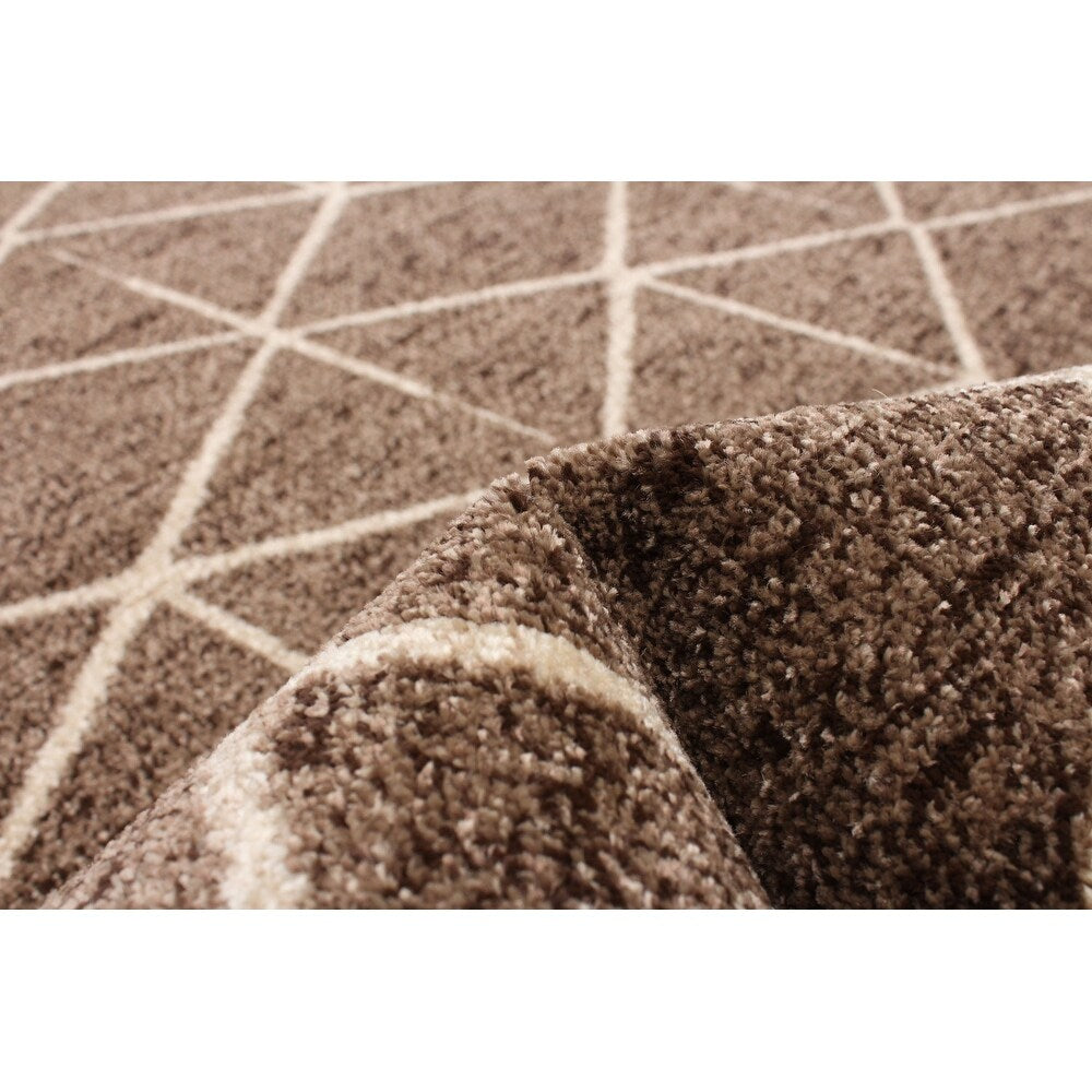 Dark Grey Chcolate Diamond Casual Soft Rug