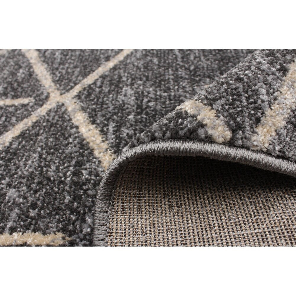 Dark Grey Chcolate Diamond Casual Soft Rug