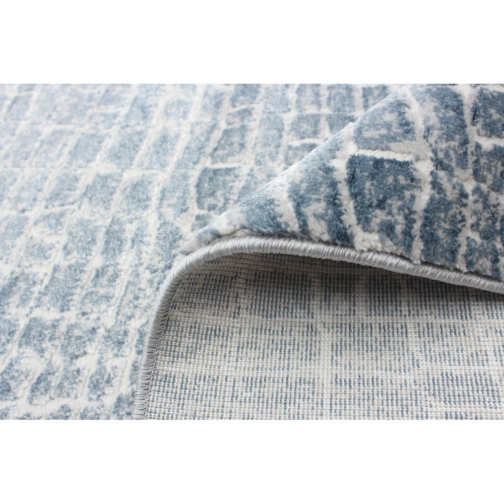 Animal Print Blue Modern Contemporary Soft Rug