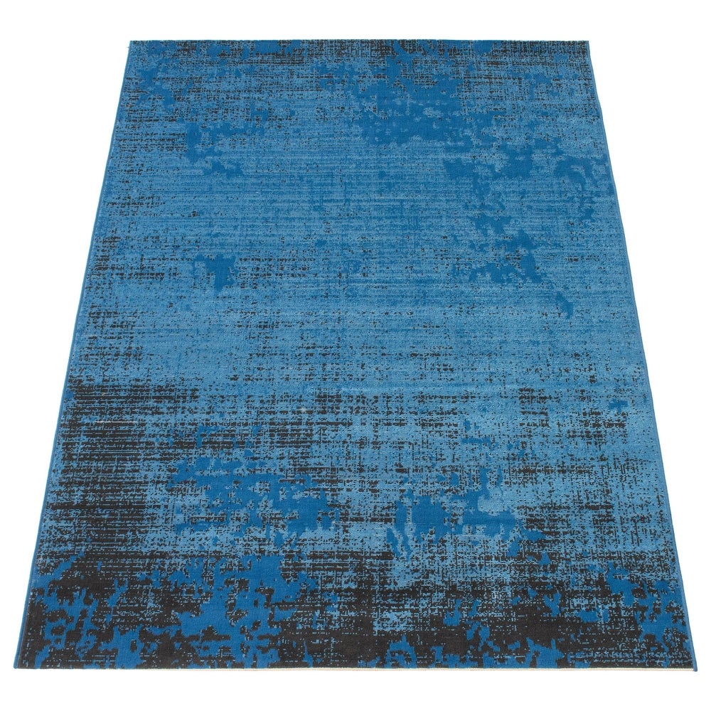 Vintage Distressed Blue Soft Rug