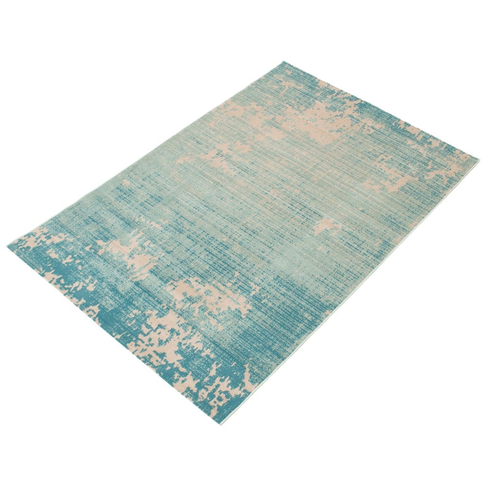 Vintage Distressed Blue Soft Rug