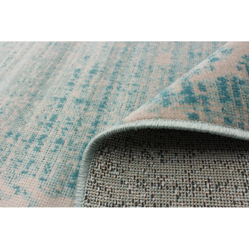 Vintage Distressed Blue Soft Rug