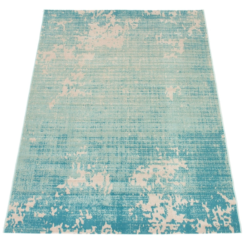 Vintage Distressed Blue Soft Rug