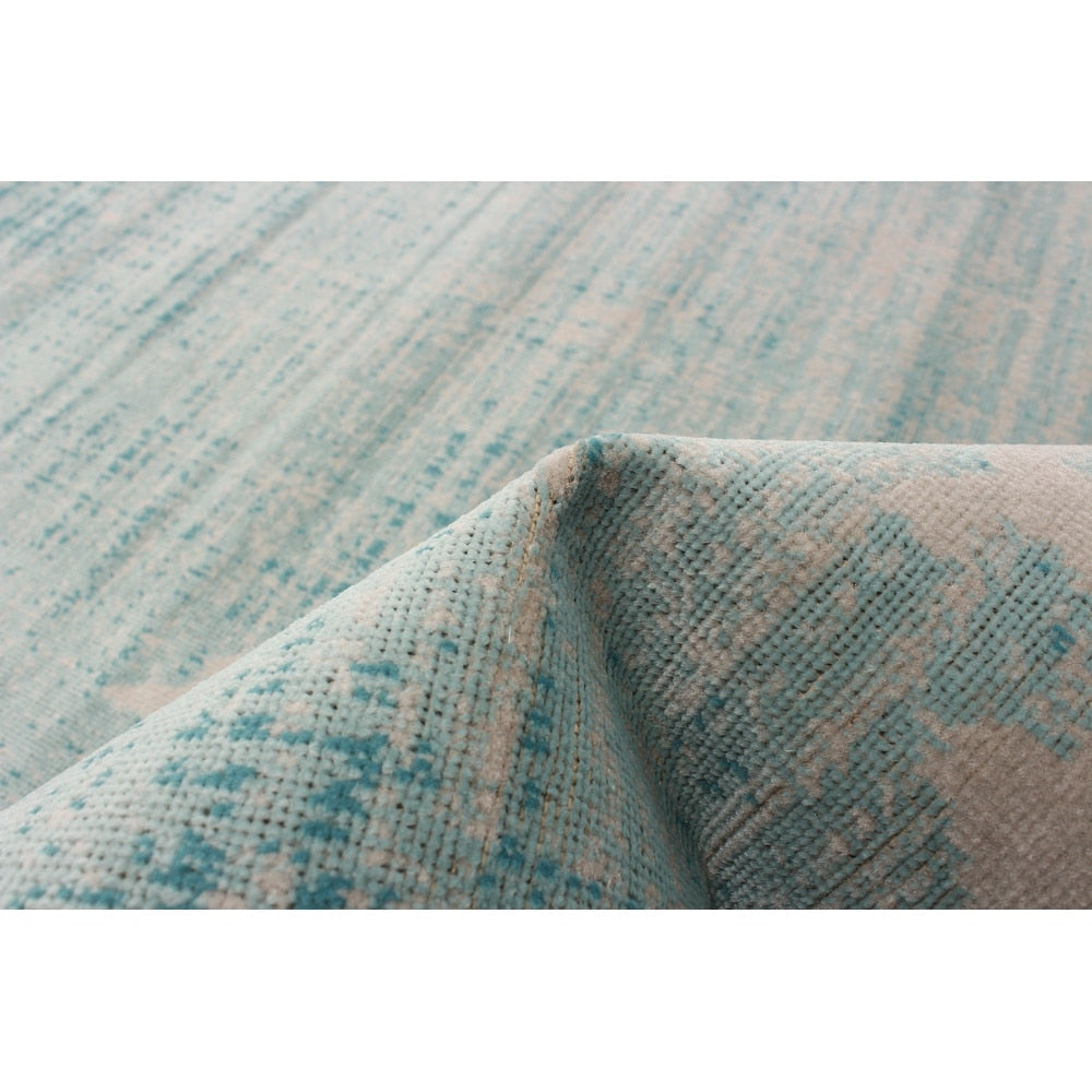 Vintage Distressed Blue Soft Rug